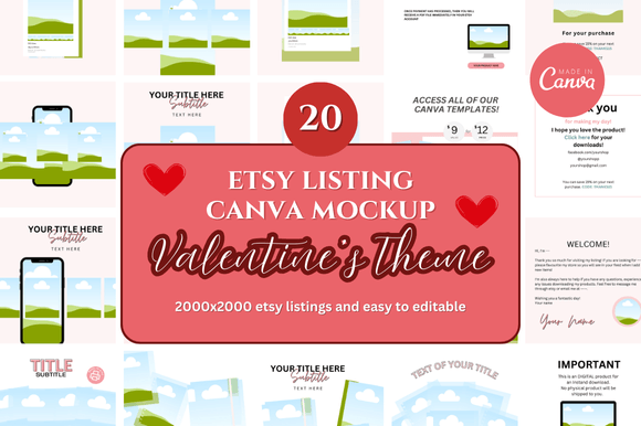 20 Etsy Listings Canva Mockup: Save Hours on Design