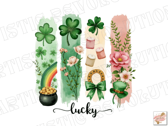 Brushstroke St. Patrick’s Png Lucky Png: A Festive Design Asset