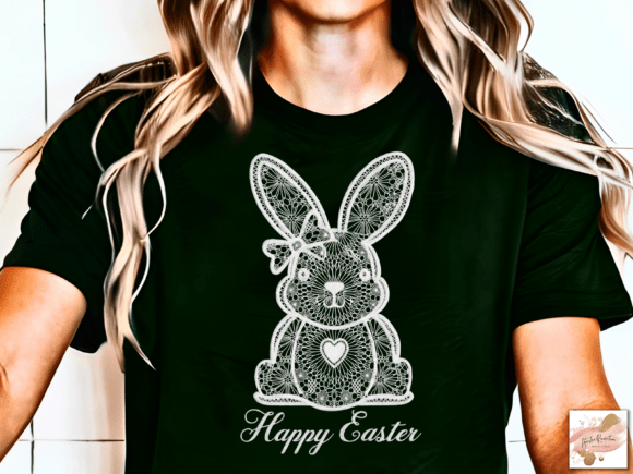 Coquette Easter Graphics: Lace Bunny PNG & Design Ideas