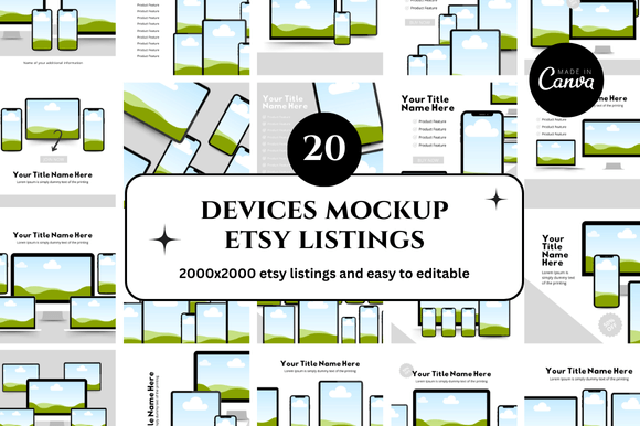 Elevate Your Etsy Shop with Device Canva Mockups