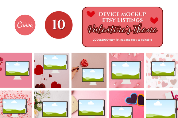 Elevate Your Etsy Shop with Monitor Canva Mockup Templates