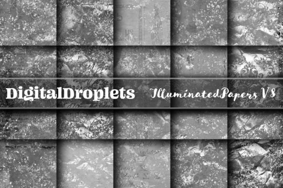 Illuminated Papers Vol. 8 | Vintage Paper & Glitter Backgrounds