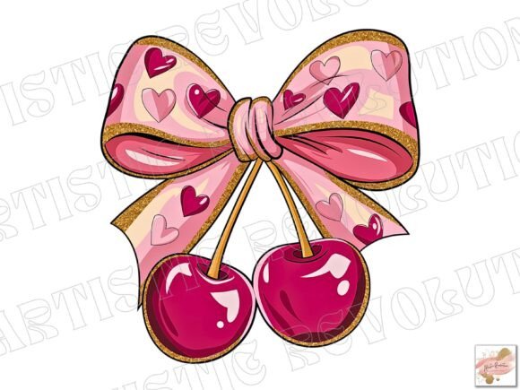 Pink Coquette Valentine Png Cherry Love: A Designer's Sweetheart