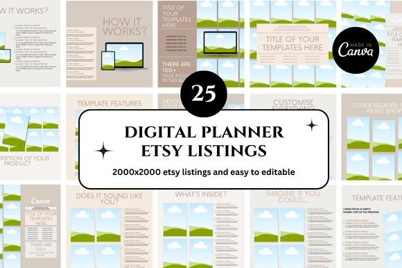 Transform Your Etsy Listings with These 25 Planner Canva Mockups