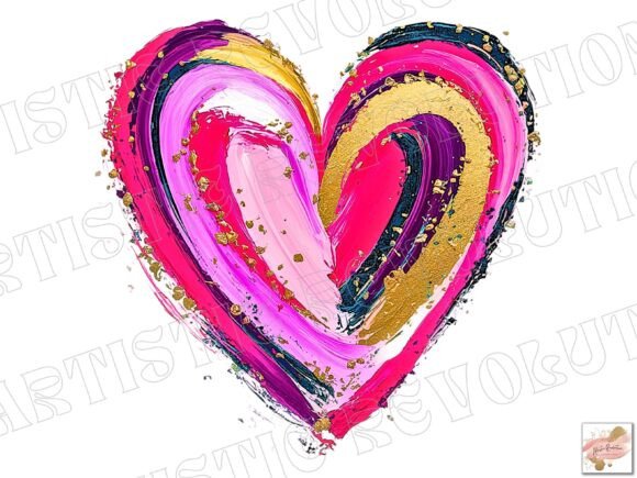 Valentines Day Heart Png Brushstroke Png: Artful Love