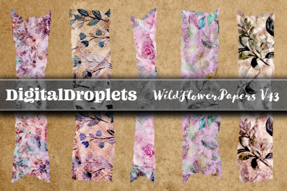 Wild Flower Papers V43: 180 Washi Tapes for Digital Design